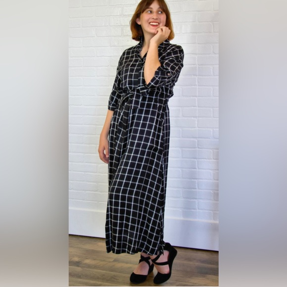 Calvin Klein Black and White Checkered Dress - Picture 2 of 6